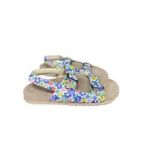 Mini Boden Leather Espadrilles Floral Sandals Women's EU 38 US 7 Adjustable NWOT